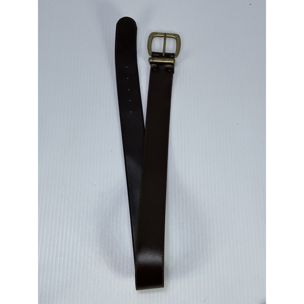 Vintage Ribco Brown Leather Belt Mens Size 32 Medium Brass Buckle 20421 USA Made